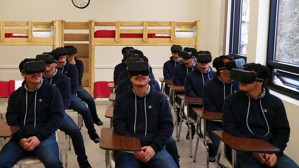 Virtual Reality Training for a ' classroom' full of people