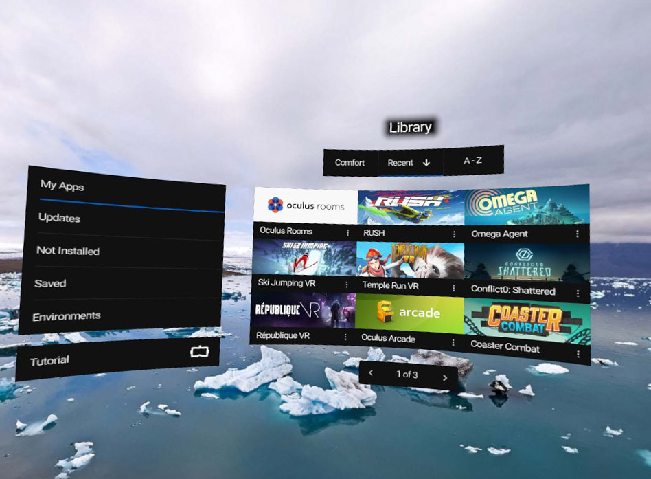 The Oculus Virtual Reality Content Management System